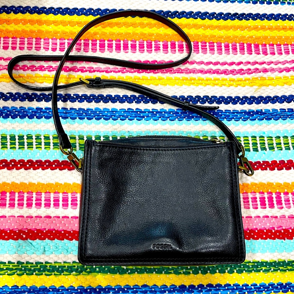 Fossil leather crossbody bag